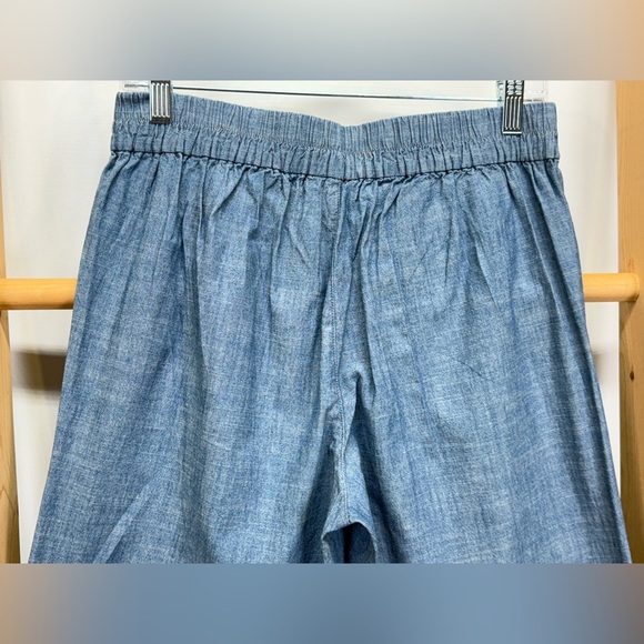 J CREW Chambray belted wide leg Capri pants size 6 - Picture 4 of 12